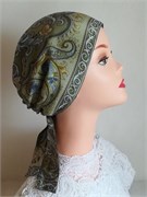 Бандана с драпировкой сзади Шелк 100% 111574-1